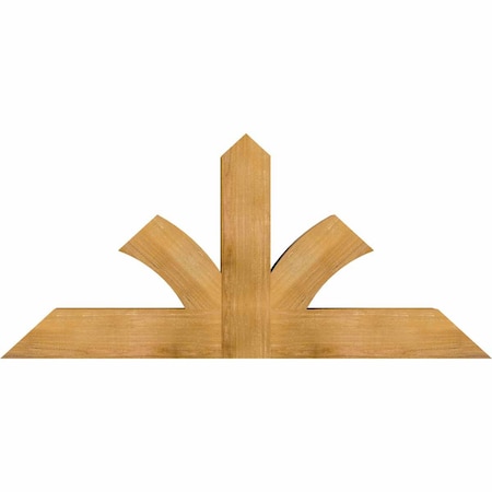 Ekena Millwork Richland Rough Sawn Timber Gable Bracket, Western Red Cedar, 60"W x 27"H x 6"D x 6"F, 11/12 Pitch GBW060X27X0606RIC00RWR